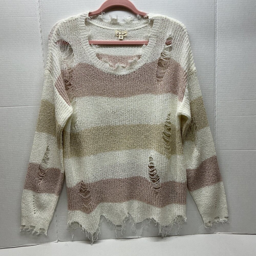 💙POL LONG SLEEVE SWEATER PTP: 20.50"